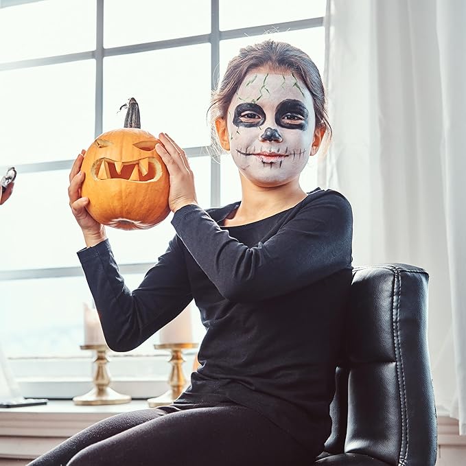 Spooktacular Creations Halloween Makeup Palette 3 Colors, Face Body Paint Wheel for Adult SFX Zombie Cosplay, Baseball Sport Games Dress Up (0.35 oz, White Black Green)