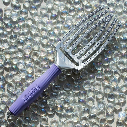 Olivia Garden Finger Brush Scalp-Hugging & Vented Paddle Hair Brush FB-LG (Medium)