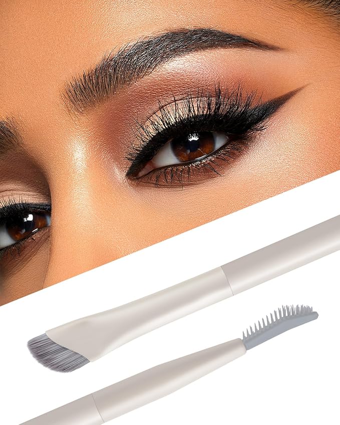 EIGSHOW Dual-Ended Precision Eyebrow Brush and Comb for Eyeliner Lining, Sculpting Brows, Professional Eye Makeup Tools (D109B)