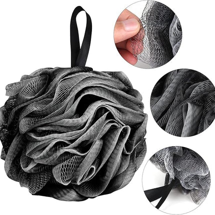 Fu Store Loofah Sponge Shower Loofahs 50g Bath Sponges Mesh Balls Body Scrubber Exfoliator Wash Back Scrubber Bathroom Men Women 4 Pack Scrubbers Cleaning Bathing Accessories