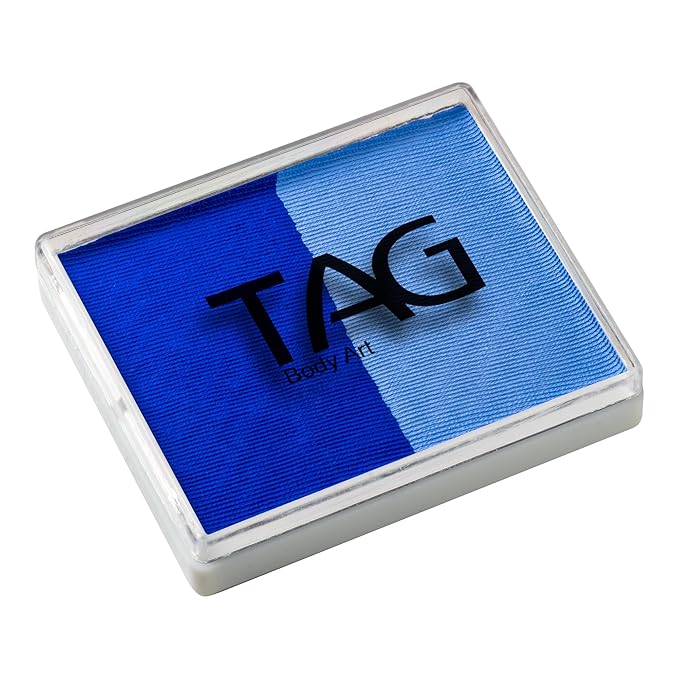 TAG Face and Body Paint - Split Cake 50g - Powder Blue and Royal Blue