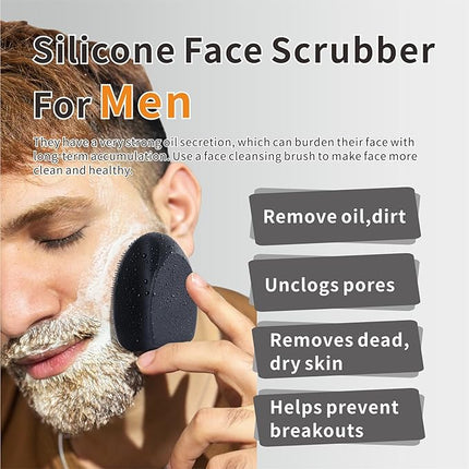 Soft Silicone Face Scrubber,Facial Cleansing Brush,Face Washing Bruhs for Deep Clean,Gently Exfoliator, Pore Cleansing, Blackhead Removing, Deep Scrubbing Brushes for All Kinds of Skins,2pack