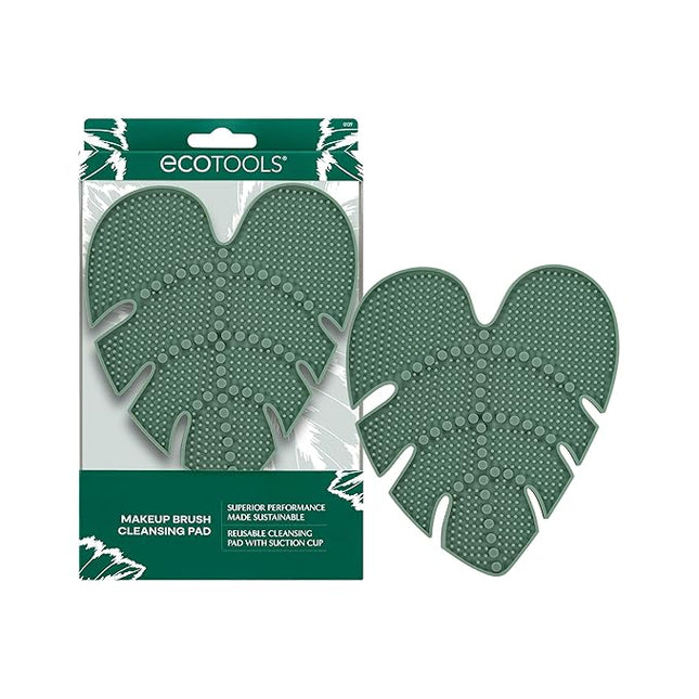 EcoTools Makeup Brush Cleansing Pad, Brush Cleaner Mat For Deep Cleaning Tools, Use With Makeup Brush Shampoo, 100% Silicone, Easy To Clean, Features Suction Cup For Easy Usage, Cruelty-Free, 1 Count