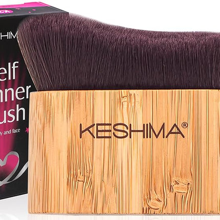 Keshima Self Tanner Brush, Large Tanning Brush for Face and Body, Kabuki Tan Applicator for Smooth and Even Coverage