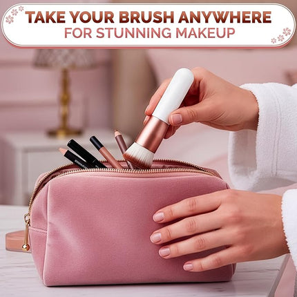 Liquid Foundation Brush for Makeup - Soft Flat Top Kabuki Foundation Brush with Dense Synthetic Bristles for Even Application of Liquid, Powder & Cream Cosmetics - Sturdy Wood & Aluminum Makeup Tools