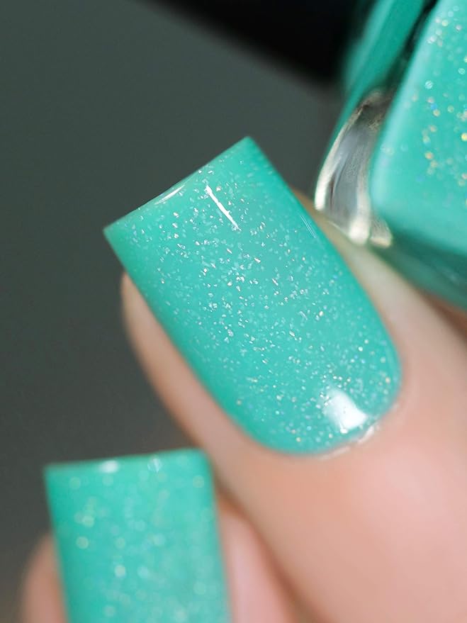 ILNP Riding Waves - Vivid Mint Holographic Nail Polish
