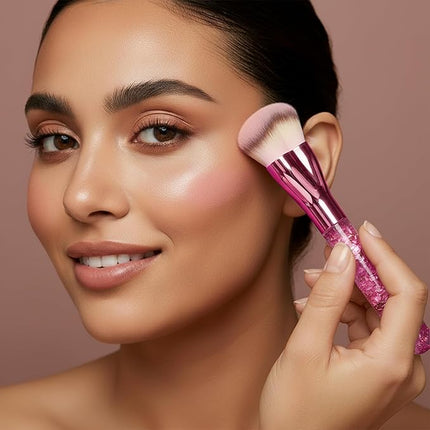 Blending Liquid Makeup Foundation Brush - Kabuki Contour Brush, Face Buffing Brush With Pro Quality Synthetic Dense Bristles For Stippling Mineral Cream, Powder, Blush