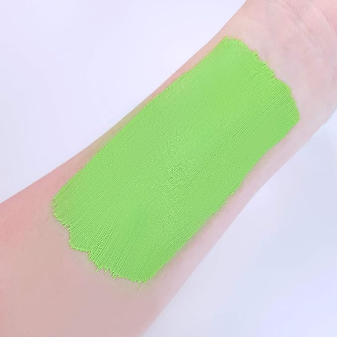 Pro Face & Body Paint Cake Pots by Moon Creations - Light Green - Professional Water Based Face Paint Makeup for Adults, Kids - 1.26oz