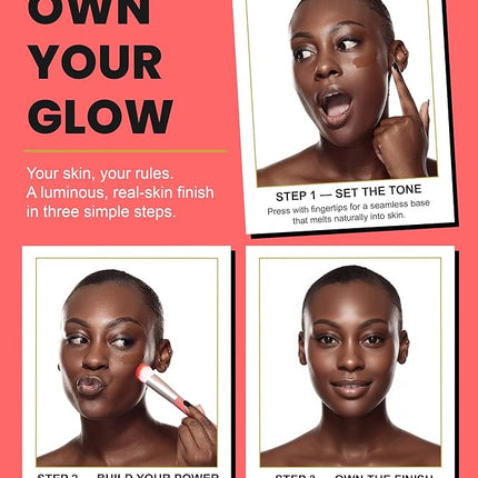 Konfident Glow Skin Tint – Spice Spirit Hydrating Oil-Free Glass-Skin Foundation, Buildable Light-to-Medium Coverage, 30 ml – Inclusive Clean Makeup for Radiant Confidence