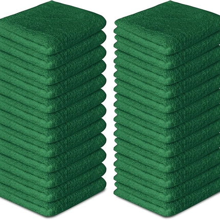 Softolle 100% Cotton Washcloths 24 Pack (12x12 Inches) Soft, Highly Absorbent Washcloth, Face Towels, Wash Cloths for Face, Ring Spun, Bulk Pack (Dark Green)