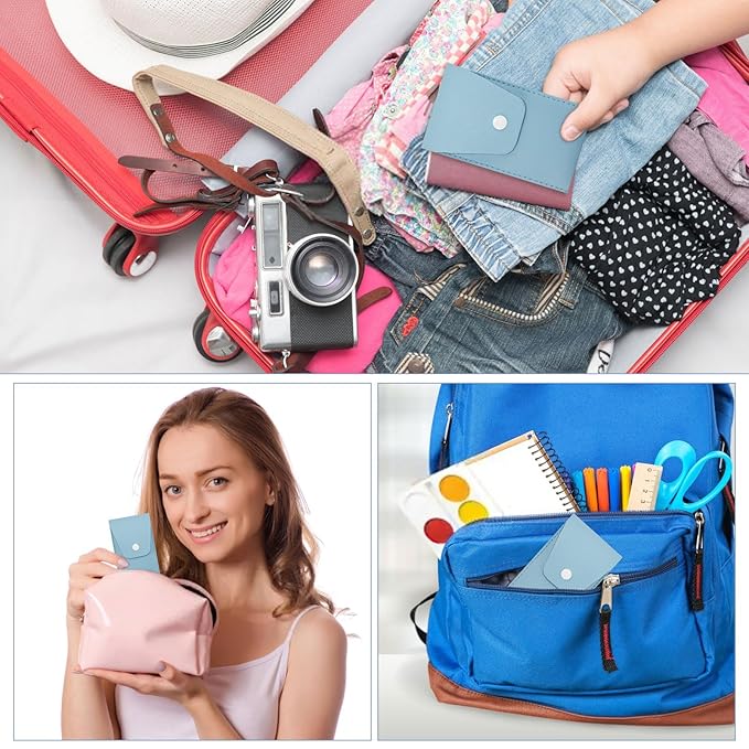 15 Sets Travel Size Makeup Brushes Set Mini Face Make up Brushes Brushes Bag for Makeup Party Favors Wedding Bridal Shower Favors Bridesmaid Gift Bachelorette Party Gift (Light Blue, 15pc)