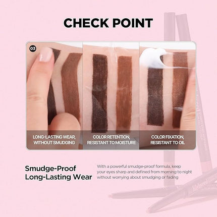 lilybyred Starry Eyes Am9 to Pm9 Slim Gel Eyeliner | Korean Ultra-Slim 2mm Gel Eyeliner, Intense Color Payoff, Creamy Formula, Easy Blending, Smudge-Proof, Long-Lasting, 0.004 oz. (06 Ginger Milk Tea)