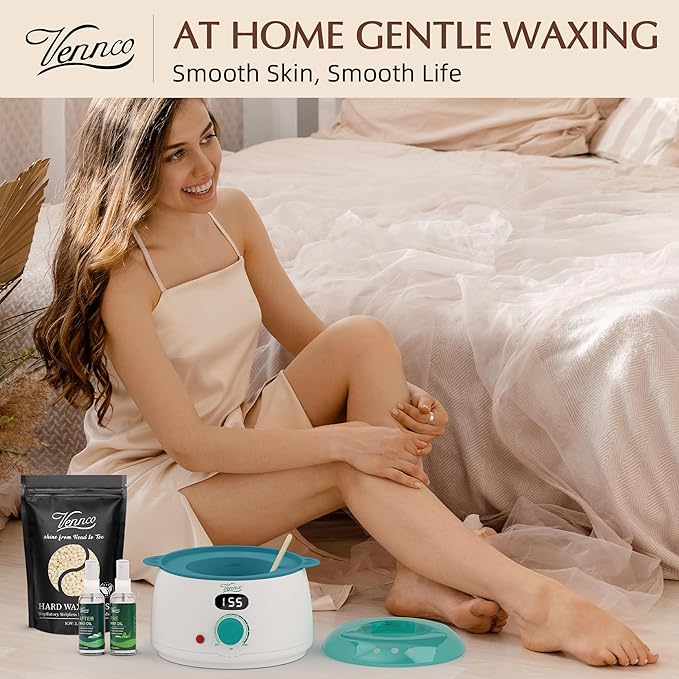 2.5lb Cream Hard Wax Beads, Premium Coconut-Infused Hair Removal Wax for Full Body - Ideal for Brazilian, Bikini, Legs, Arms, Chest, and Back