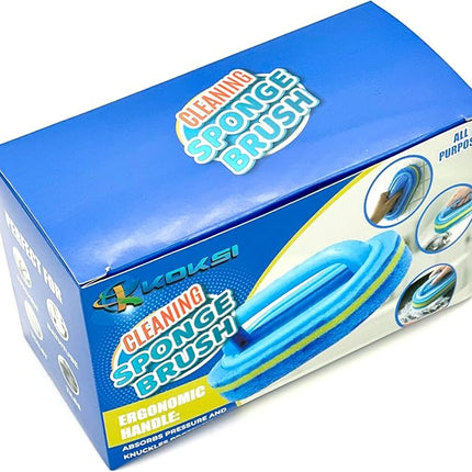 Cleaning Brush for Bathroom Kitchen Bathtub Toilet Cleaner All Purpose Shower Sponge Scrubbing Brush with Ergonomic Handle