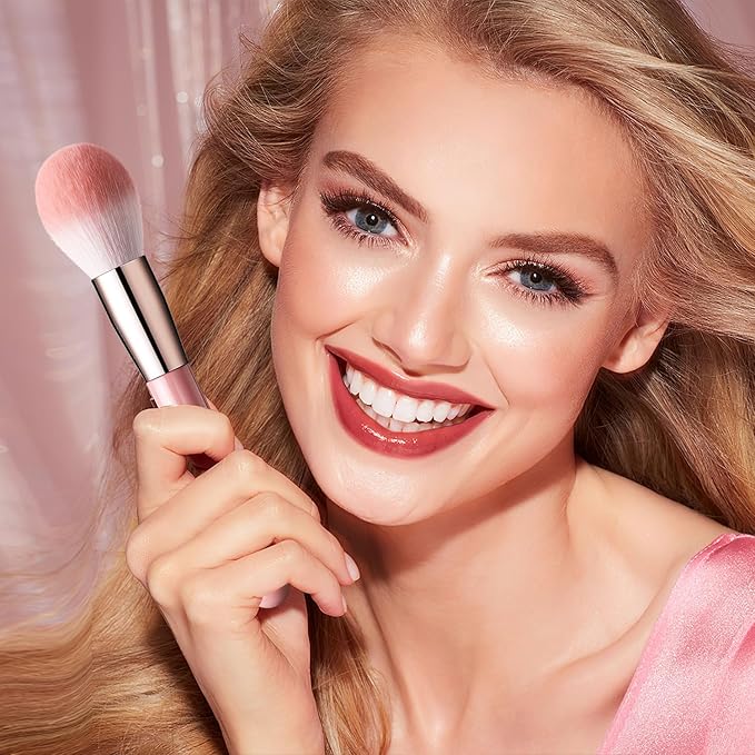 Makeup Brushes, EIGSHOW 15pcs Professional Makeup Brush Set With Case, Premium Synthetic for Foundation Contour Concealers Blush Eye Shadow (MISTYROSE)