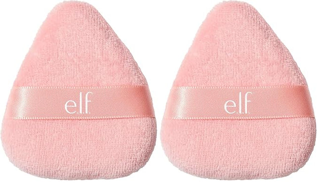 e.l.f. Halo Glow Powder Puff | Soft | Reusable | For Loose Or Pressed Powders | Pack of 2