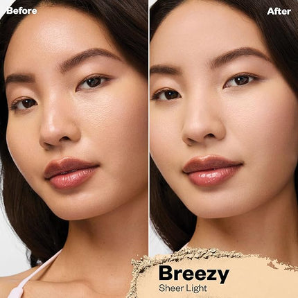 Kosas Cloud Set Face Setting Powder - Smoothing Shine Control, Soft, Sheer Translucent Makeup Finish, Portable & Long-Lasting Loose Pressed Baking Powder - Breezy (Sheer Light)