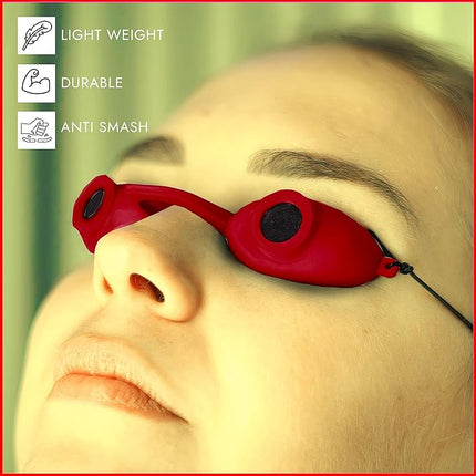 Super Sunnies Flex UV Eye Protection, FDA Compliant Tanning Bed Goggles, Red Light Therapy Glasses, 2 Pack