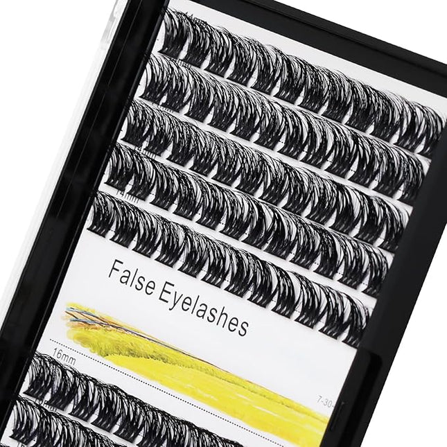 Bodermincer 120 Clusters 10mm+12mm/12mm+14mm/14mm+16mm Mixed Wide Cluster False Eyelash Individual Cluster EyeLashes Grafting Fake False Eyelashes Eyelash Extension (M009# 12+14mm Mixed)