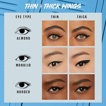 Maybelline Eyestudio Master Precise All Day Waterproof Liquid Eyeliner Makeup, Black, 1 Count (Packaging May Vary)