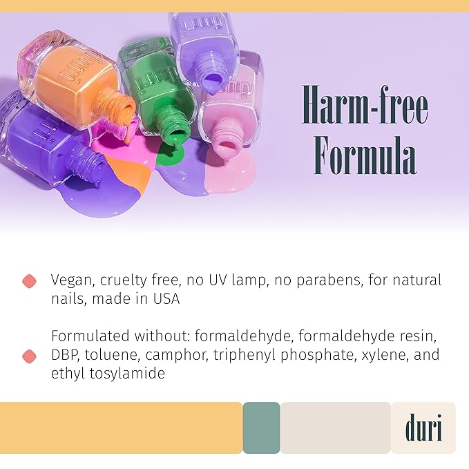 duri Trio Neon Nail Polish Set - GBD-200 Festival, Matte Finish, Quick Drying, 0.45 Fl Oz each