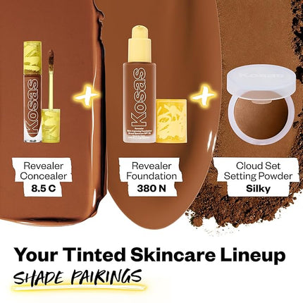 Kosas Revealer Concealer - Medium Coverage Makeup with Hyaluronic Acid, Conceals Dark Circles Under Eyes, Dark Spots and Blemishes + Brightens, Hydrates, Long-Lasting & Vegan, (Tone 8.5 C)