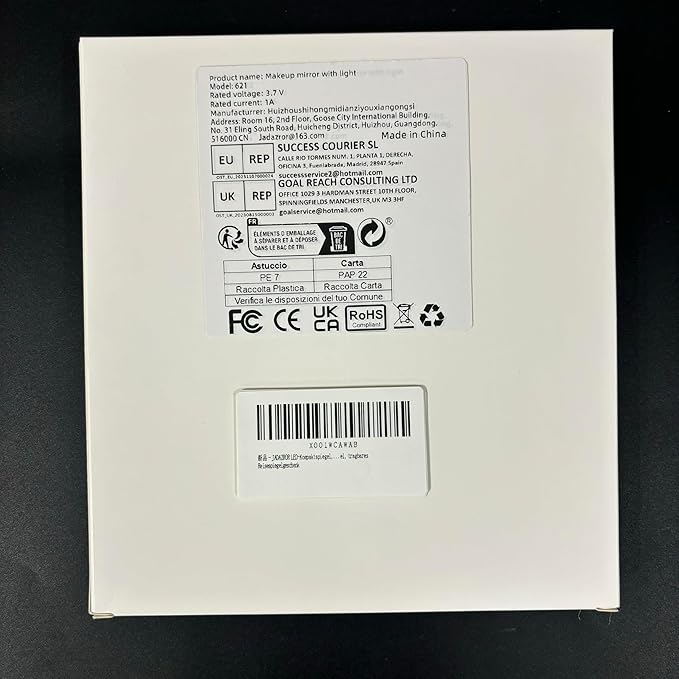 30X Magnifying Mirror with Lights, 6inch Makeup Magnifying Mirror, Travel 30x High Magnification with 3 Color Dimmable Lights - 3 Suction Cups & Adjustable Stand, for Detailed Makeup/Shaving