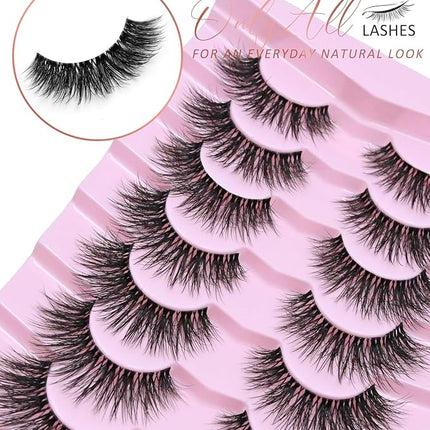Onlyall Wispy Lashes Natural Flared False Eyelashes Fake Lashes WD-8