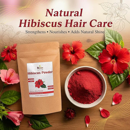 Hibiscus Flower Powder | 3.53 Oz (100 g) | Natural & Pure Powder for Hair Care By KVAAS