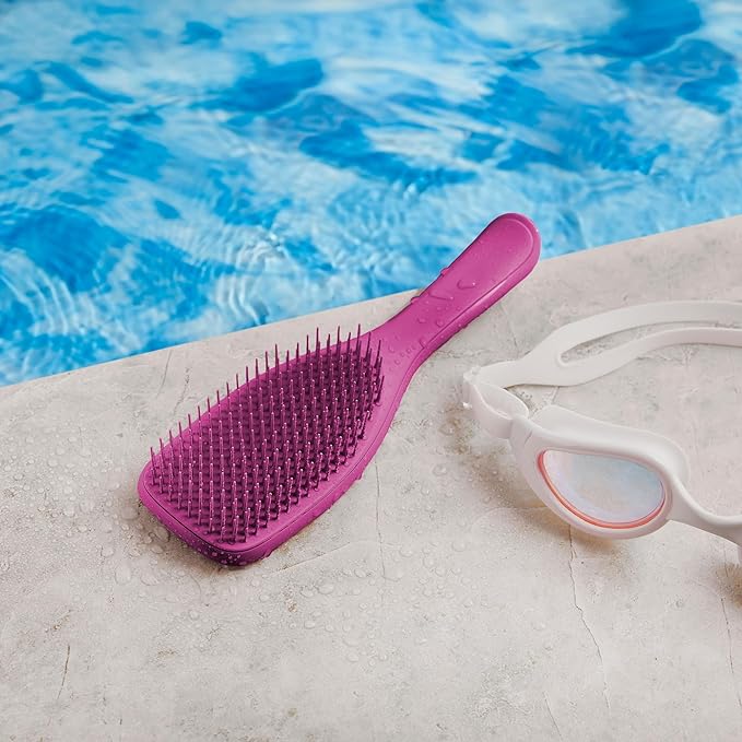 Tangle Teezer Ultimate Detangler Brush for Wet & Dry Hair, Eliminates Knots & Reduces Breakage for All Hair Types, Electric Raspberry
