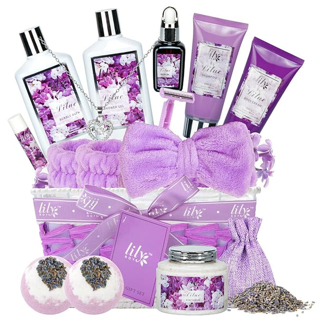Valentines Day Gifts for Women 17-Piece Bath and Body Gift Set for Mom - Luxury Spa Gift Basket, Pampering Bath Set | Mothers Day, Birthday Gifts, Christmas Perfect Holiday Gift for Her