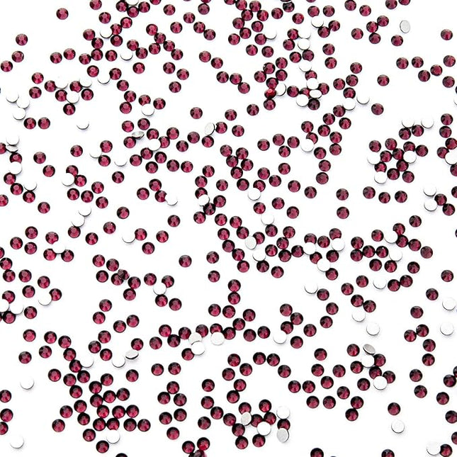 1440Pcs Amethyst Crystal Rhinestones,Glass Flatback Rhinestones Mini Gemstones for Nail Face Makeup Art Crafts Clothes Decoration -(SS10,2.8mm,Amethyst)