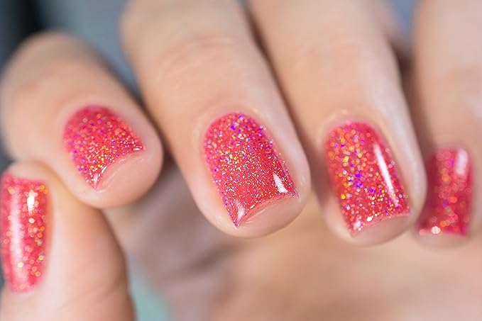 ILNP Sunkissed - Bright Watermelon Holographic Sheer Jelly Nail Polish