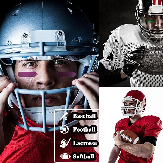 MEICOLY 3PCS Black Purple Lime Green Face Body Paint Stick Set,Face Paint for Halloween Cosplay Frankenstein,Ghost,Zombie SFX Character Makeup,Eye Black Stick Kit