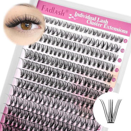 DIY Eyelash Extension Large Tray 10D 20D 30D 40D Cluster Lashes Mixed Tray Natural Long Mink Individual Lashes Reusable False Eyelashes Extension (20D-0.07-C, 8-16mm)