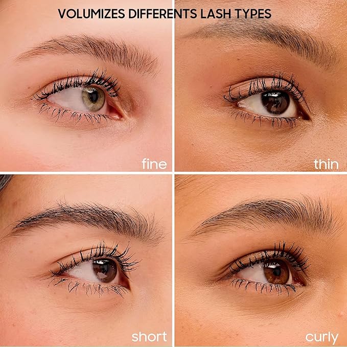 Mascara Volume and Length, Waterproof Mascara Black No Clumping 2-1 Long-Lasting & Volumizing for a Charming Curling Effect Eye Make up, Cruelty Free