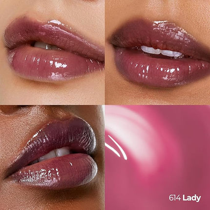 Laka Maxi Glayer Tint 3.8g/0.13oz, Glass Layer of Gloss, Ultra Glow & Vivid Layerable Pigments, High Shine Lip Oil, K-Beauty (#614 Lady)