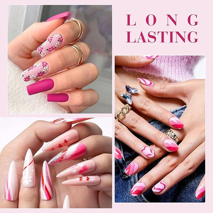 CANNI Pink Gel Nail Polish Set – 6 Soft Rose & Light Pink Colors, 9ML Each, Soak-Off UV LED Gel for Nail Art Design, DIY or Salon Manicure for Women