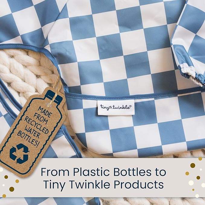 Tiny Twinkle Portable Waterproof Makeup Bag | Travel-Friendly Cosmetic Organizer with Convenient Carry Handle | Spacious Interior, and Secure Zipper Closure (Sage Checkers)