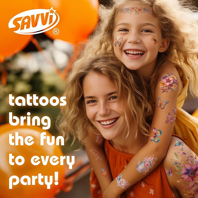 Savvi - 50 Magic the Gathering Temporary Tattoos: Skin-Safe Ink, Great for Birthday Parties, Gifts for Boys and Girls Ages 4-12+, Made in the USA [6 sheets, 50 count]