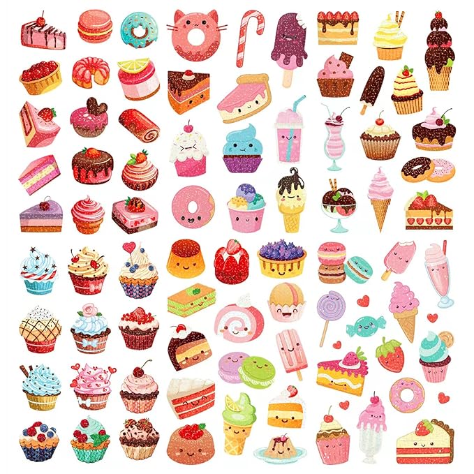 Cakes Temporary Tattoos for Kids - 146 Pieces Glitter styles Face makeup Tattoo for Girls and Boys,Birthday Party Tattoos Stickers Supplies,Holiday Party Gifts Underwater Arts and Crafts 10 Sheet