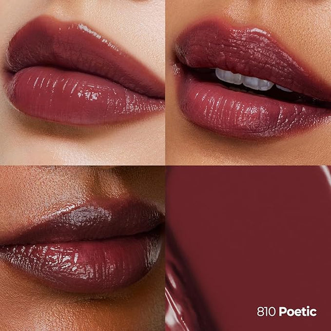 Laka Devil Lip, 3.7g/0.13oz, Vivid color Lipstick, Long-Lasting Bold Stian, Hydrating & Melting Glow with Non-Creasing, K-Beauty (#810 Poetic)