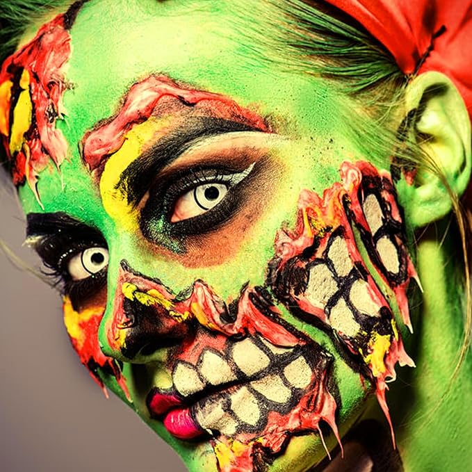 MEICOLY Light Green Face Body Paint(2.37Oz),Lime Light Green Face Paint for Camouflage Hunting Hulk Gamora,Halloween SFX Witch Makeup,St Patrick's Day Face Paint Makeup Accessories