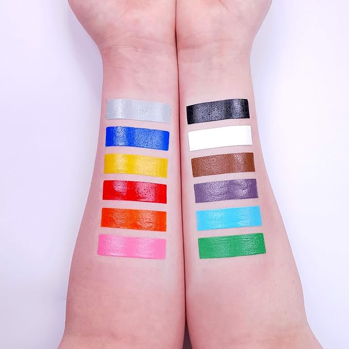 Face Paint Stick / Body Crayon Set of 12 Makeup for The Face & Body by Moon Creations - 0.12oz