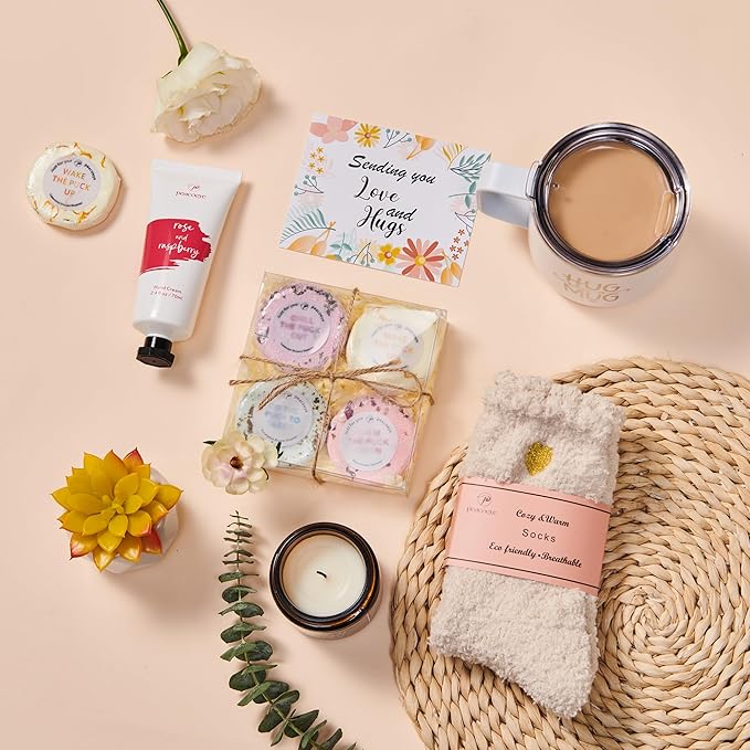 Care Package for Women Spa Gifts Baskets for Women Self Care for Best Friends Mom Grandma Wife Feel Better Gifts Thinking of You Encouragement Stress Relief Get Well Soon Gifts for Women Holiday Gift