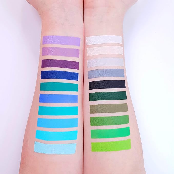 Pro Face & Body Paint Cake Pots by Moon Creations - Turquoise - Professional Water Based Face Paint Makeup for Adults, Kids - 1.26oz