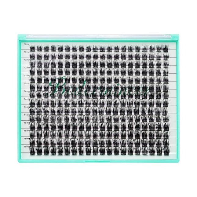 Bodermincer 280pcs XXXL Tray-M12-10-12-14-16mm Mixed D Curl Wide Cluster False Eyelash Individual Cluster EyeLashes Grafting Fake False Eyelashes Eyelash Extension (XXXL Tray-M12-10-12-14-16mm Mixed)