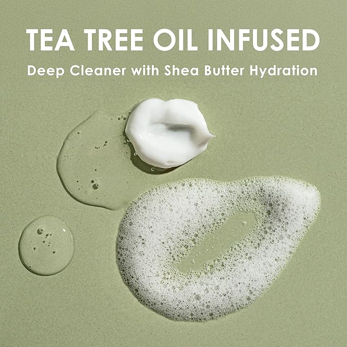 Age-Defying Tea Tree Eyelid and Facial Cleanser - 50mL - Non-Irritating Eyelid Cleanser and Face Wash with Shea Butter and Vitamin E