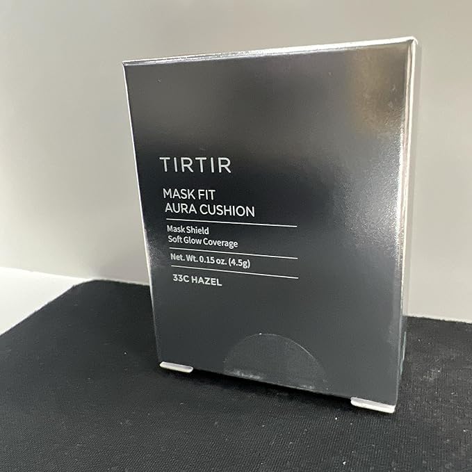 [*Mini Size*] TIRTIR Aura Glow Silver Cushion | Korean Cushion Foundation, (#33C Hazel, 0.15 Fl Oz)