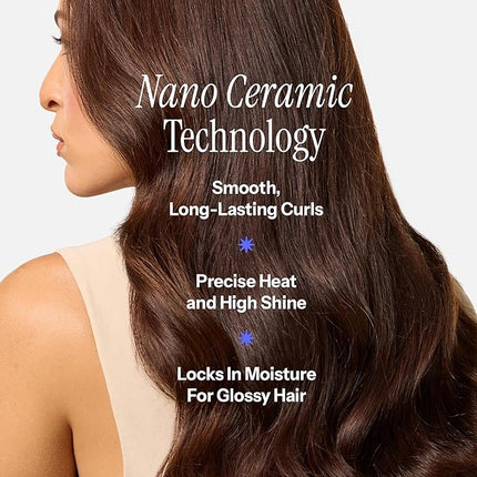 HOT TOOLS Professional Nano Ceramic Extra Long Tapered Curling Iron for Shiny Curls, 3/4 to 1 1/4 Inches